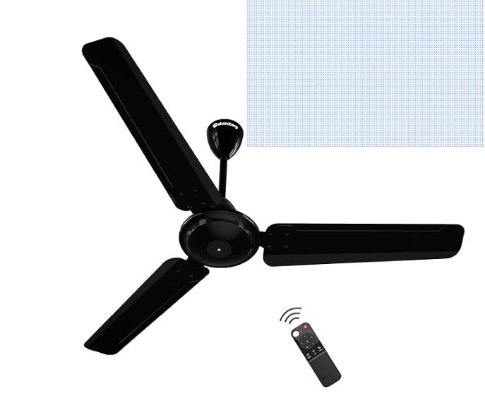 atomberg Ameza 1200mm BLDC Ceiling Fan with Remote Control | BEE 5 star Rated Energy Efficient Ceiling Fan | High Air Delivery | 1+1 Year Warranty (Gloss Black)